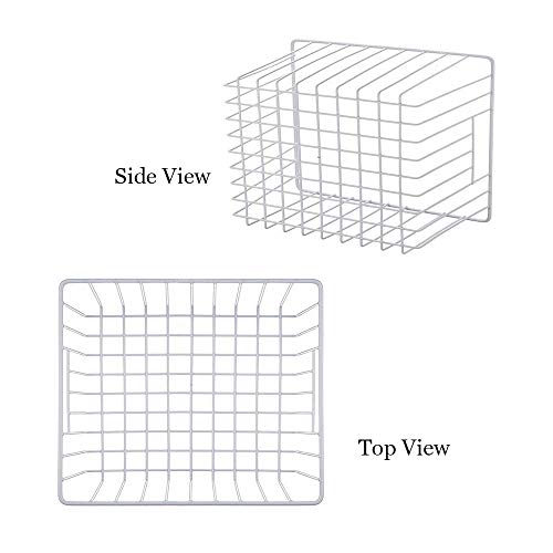 SANNO Freezer Storage Baskets with Handles for Kitchen Cabinets Z267514