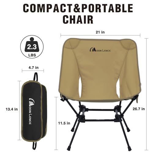 MOON LENCE Camping Chair Compact Folding with Side Pockets E85339