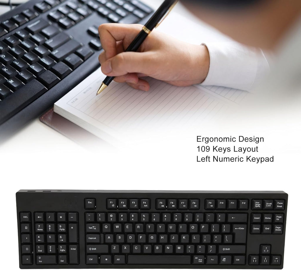 Left Handed Ergonomic 109 Key Keyboard for Office K4770