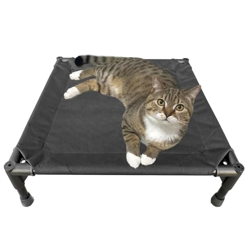 Love&go Elevated Dog Bed with Metal Frame, Cooling Raised Pet Cot, Small Q7526