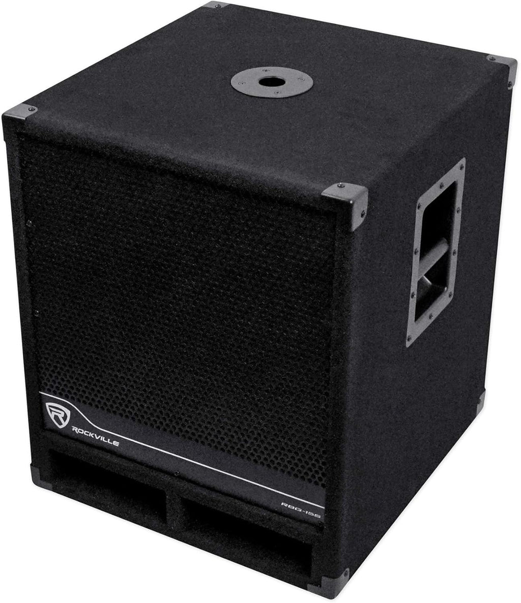 Rockville RBG15S 15" 1600W Active Powered PA Subwoofer with Steel Casters R81685