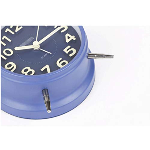 Desk Clock Silent Night Light Alarm for Bedroom Green R5345