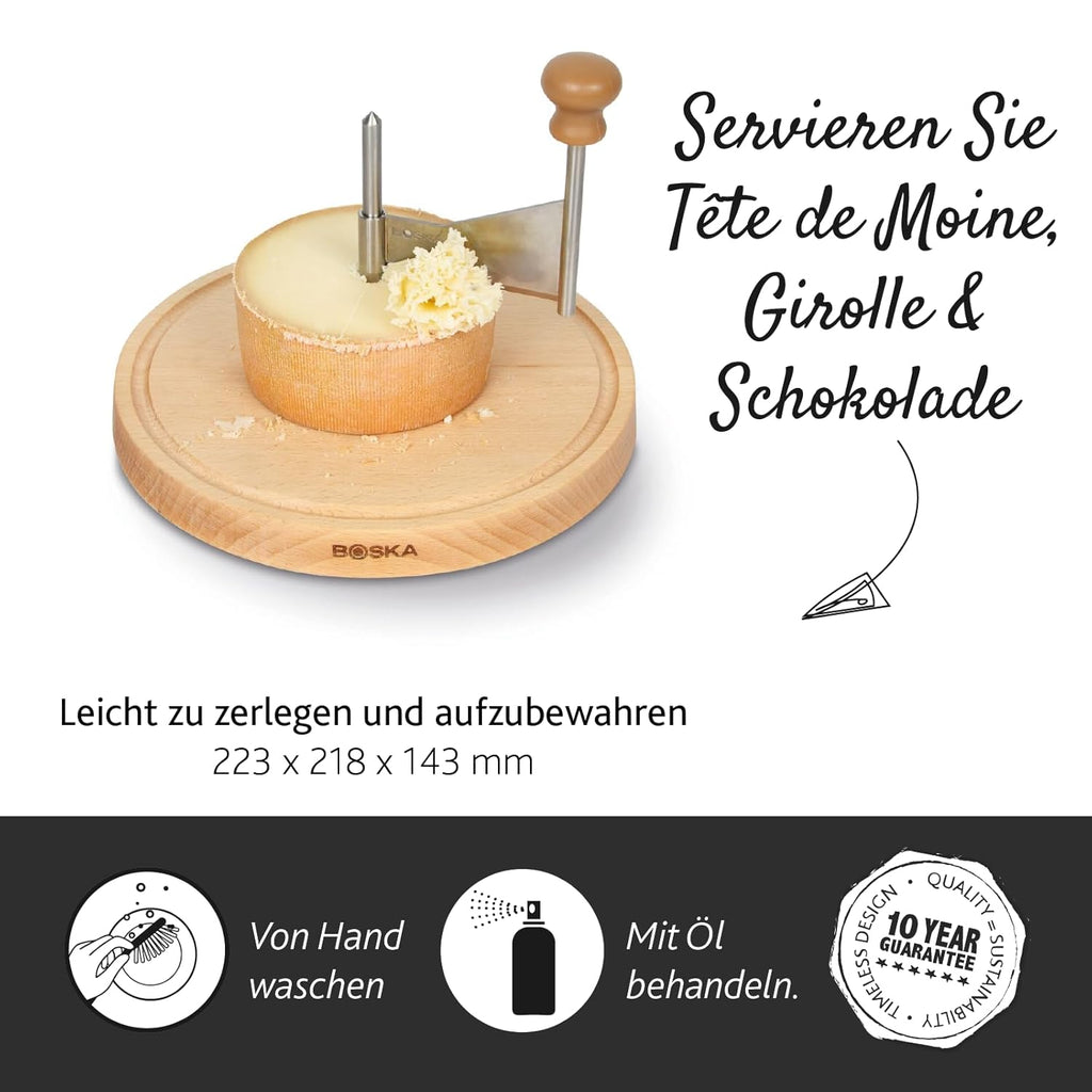 BOSKA Cheese Curler Amigo with 10-year Warranty, Stainless Steel Cheese Shaver Z383514