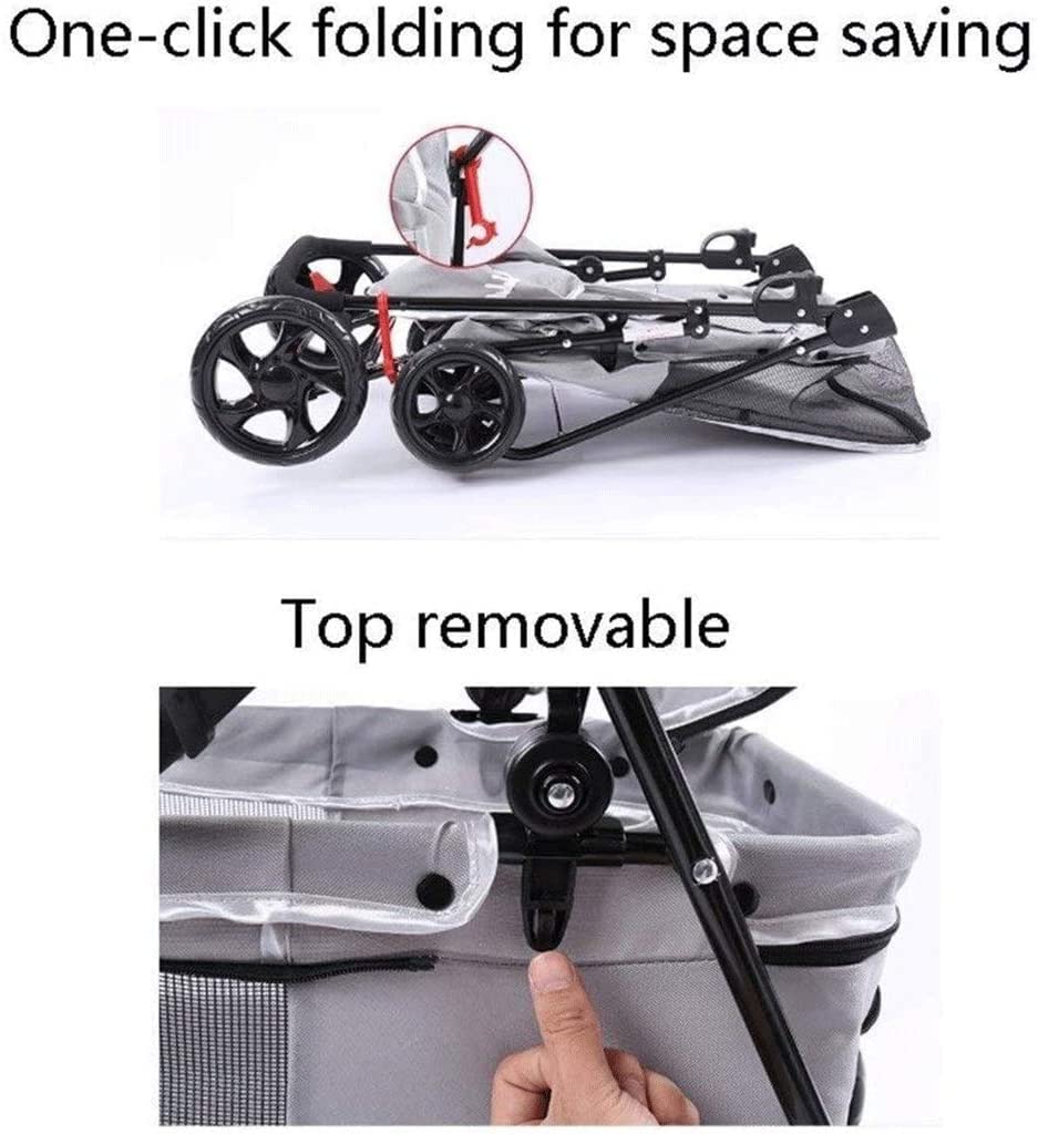 Double Dog Stroller Travel Outdoor Cart Pet Carrier F16822