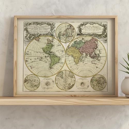 Vintage Old World Map 11x14 Unframed Art Print J56200