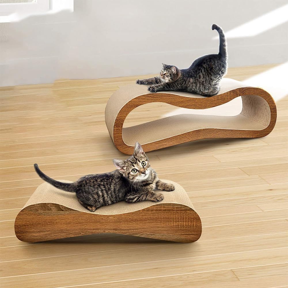 Infinity Cat Scratcher Cardboard Lounge Bed with Scratching Post B7367