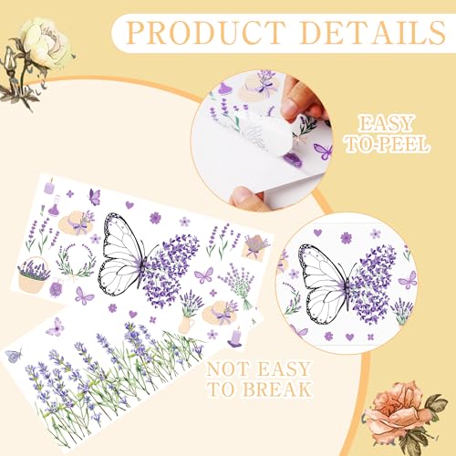 Botanical Flower Rub on Transfers for Furniture Crafts Decor, 10 Pcs T746231