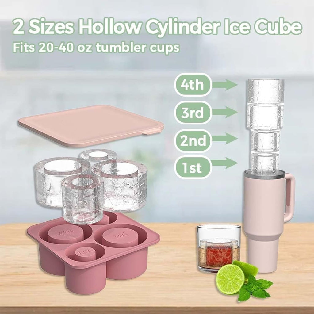 Silicone Ice Cube Tray with Lid for 40 oz Tumbler O6363