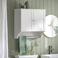 Haotian Mirror Cabinet, Bathroom Wall Cabinet with 2 Doors and Shelves, Storage Cabinet, Medicine Cabinet with Mirror, White BZR55-W