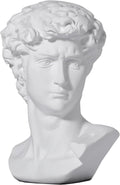 Greek Statue of David Head 6” Greek David Statue Bust Statue Sculpture Figurine Michelangelo Replica, Roman Greek Mythology Decor for Home/Office/Wedding/Party