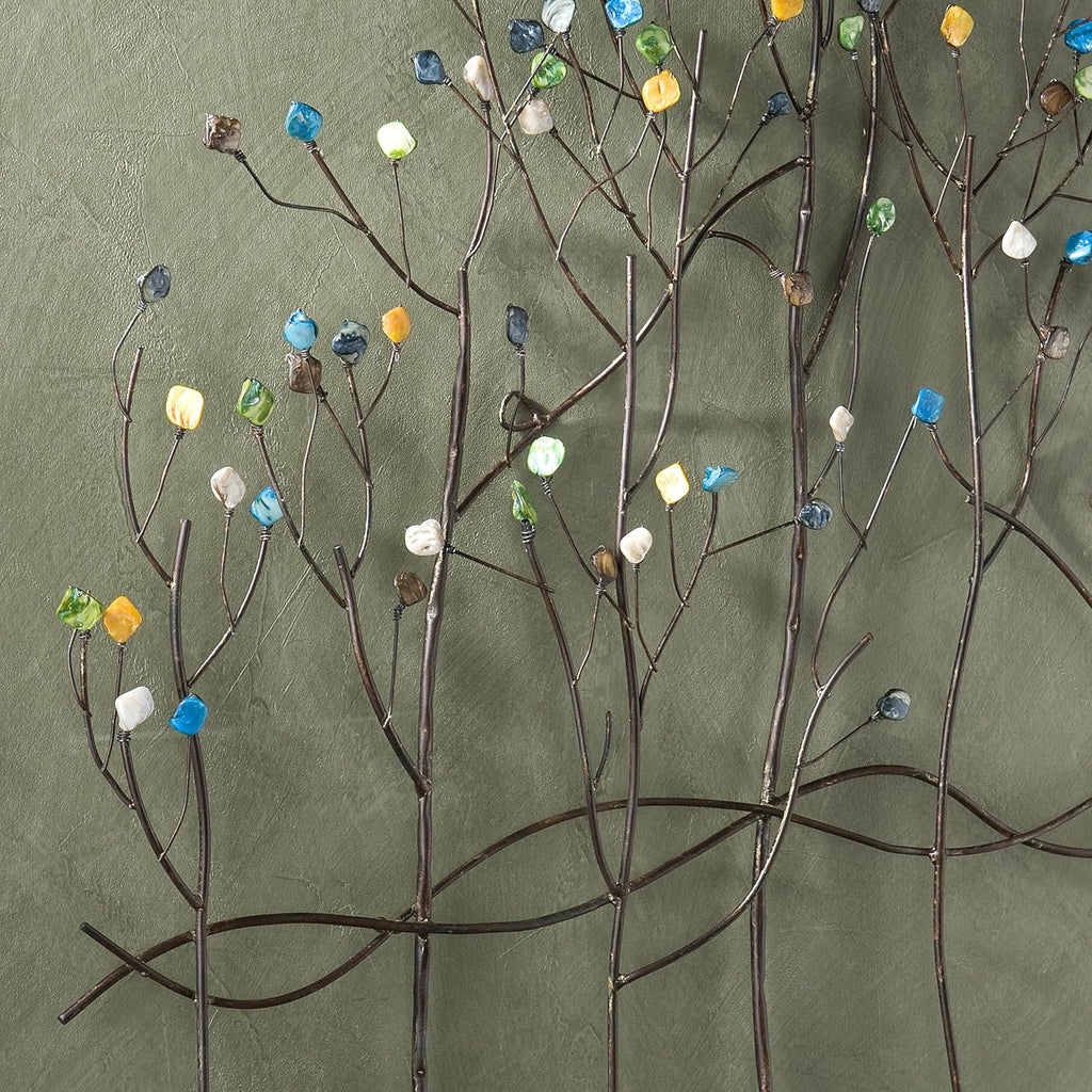 Gemstone Forest Wall Sculpture, 32.5" H x 32" W, Bronze X868