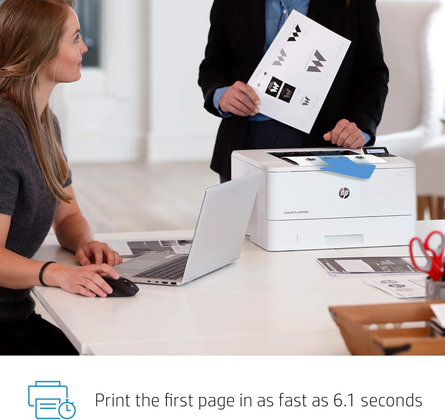 HP Laserjet Pro M404dn Monochrome Laser Printer with Ethernet & Double-Sided Printing (Renewed) V865834