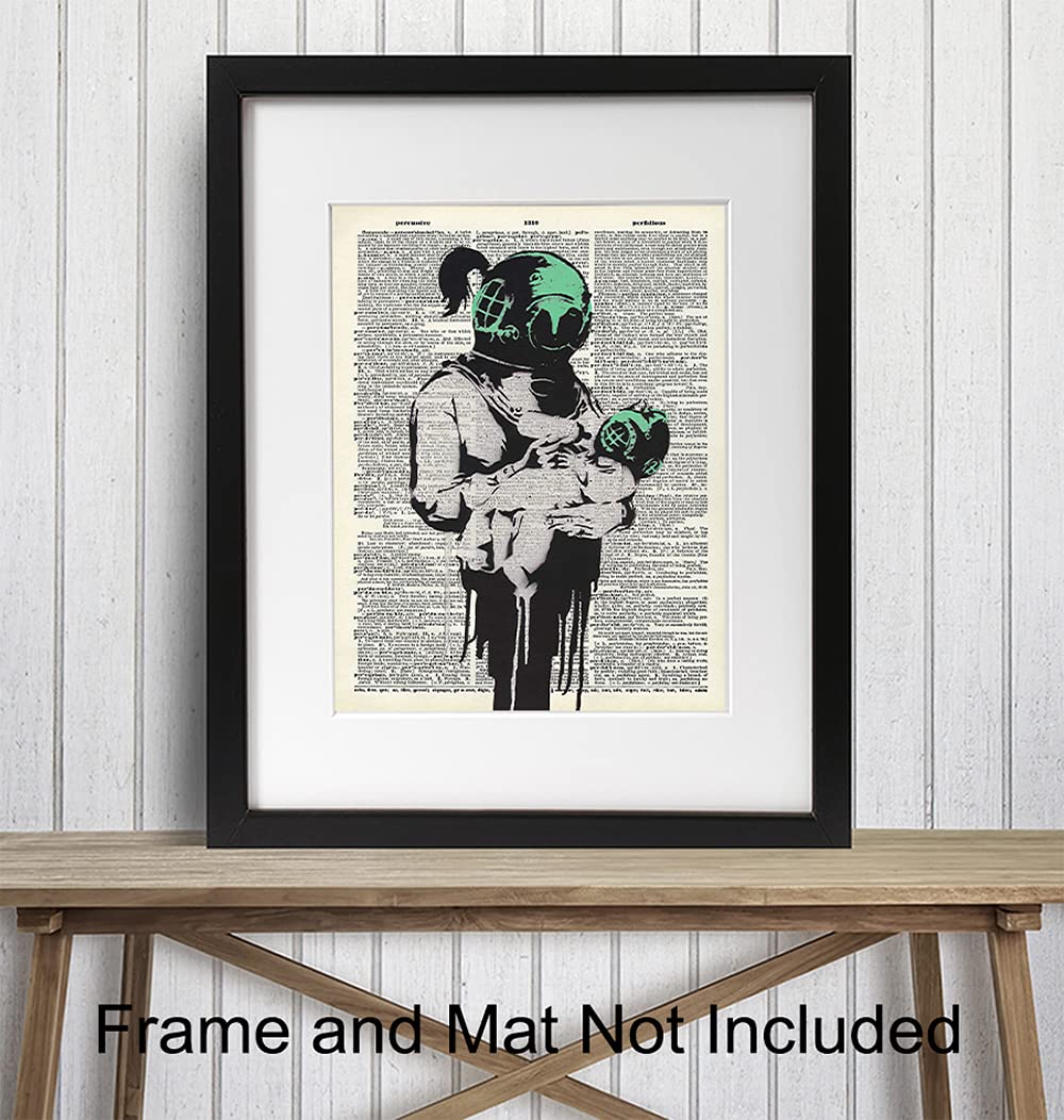 Banksy Wall Art & Decor - Banksy Poster 8x10 - Graffiti Street Art for Home, Living Room, Bedroom H32308