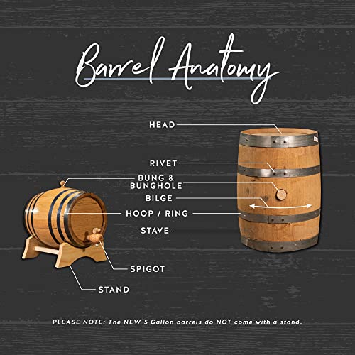 Midwest Barrel Company Authentic American White Oak Bourbon Barrel 15 Gallon L6056