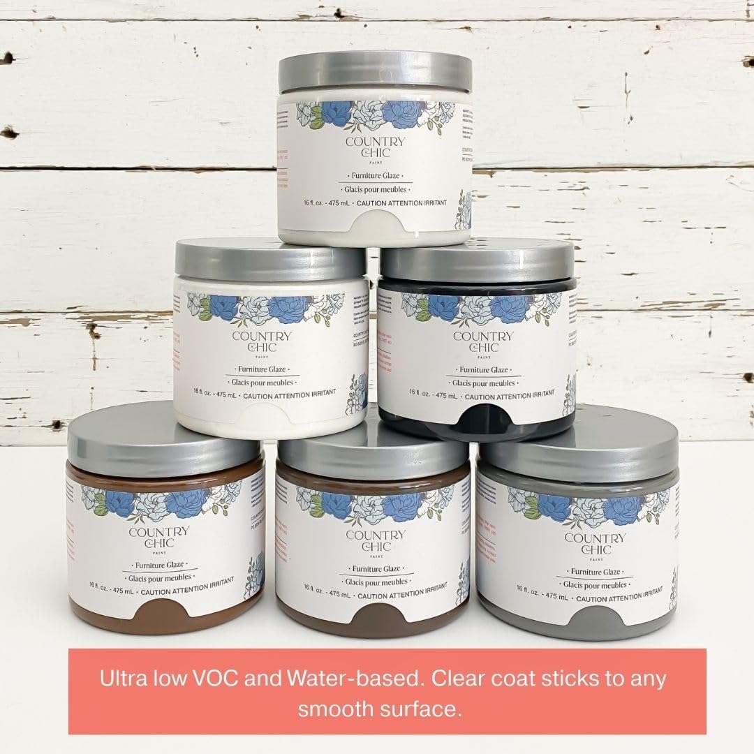 Furniture Glaze Antique Patina for Chalk Paint, Eco-Friendly Wood Stain, Slate Grey, 4 oz Q453