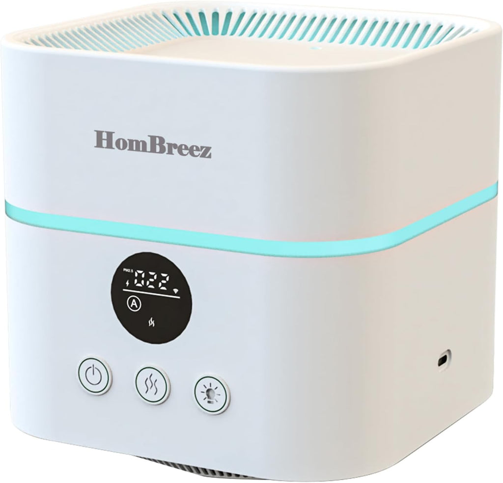 Small Room Air Purifier and Humidifier Combo, Air Purifiers for Home Pets, Air Purifier for Bedroom, Office, Living Room, Air Purifier for Baby, White(WG-03)