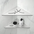 Corner Shower Shelf 10" Brushed 304 Stainless Steel Recessed Triangular Corner Shelf Bathroom for Tiled Wall, No Drilling Needed