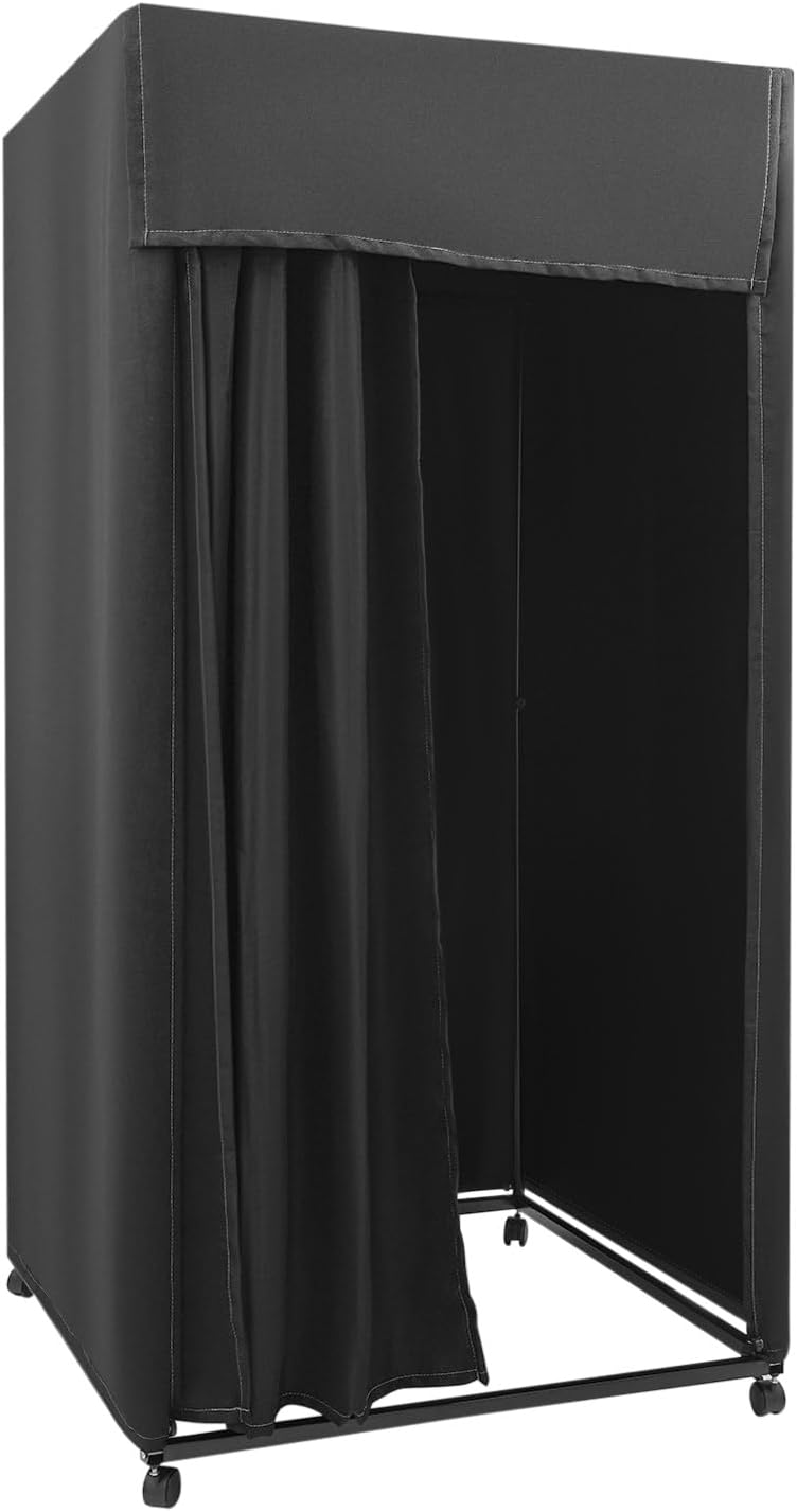 Portable Fitting Room with Shading Curtain & Wheels Z24517