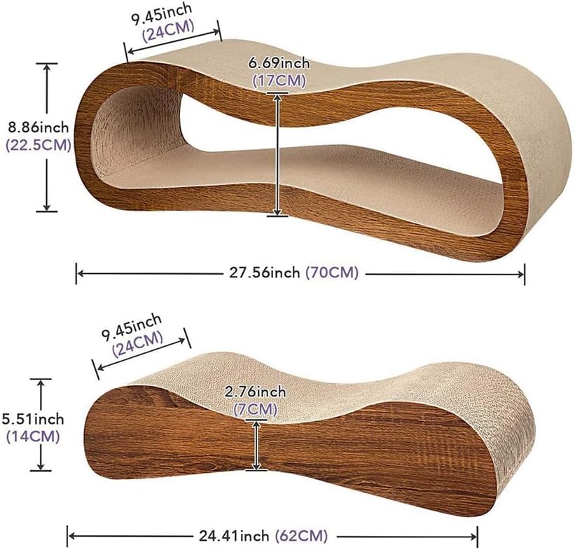 Infinity Cat Scratcher Cardboard Lounge Bed with Scratching Post B7367