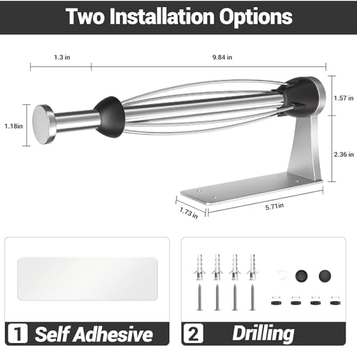Paper Towel Holder Under Cabinet with Damping Effect, Wall Mount I679