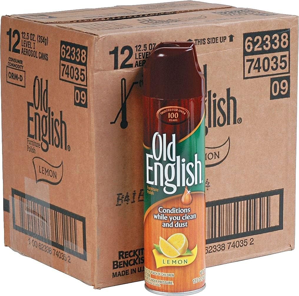 Old English 74035CT Furniture Polish, 12.5oz, Lemon Scent Y94667