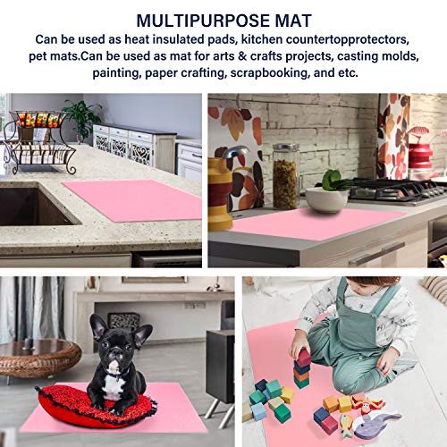 Gartful 3PCS Silicone Sheet for Crafts, Epoxy Resin, Jewelry Casting Molds, Dark Grey 15.7x11.8 inches U78180