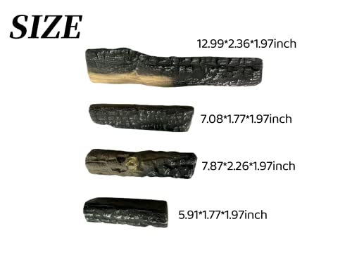 Gas Logs 4pcs Ceramic Ventless Fireplace Logs for Outdoor Fire Pits L739