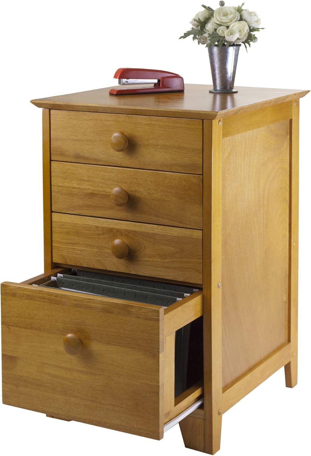 Winsome Studio Wood Filing Cabinet, Honey E360