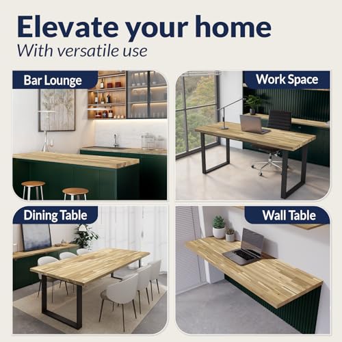 Acacia Butcher Block Table Top 4ft L x 30in, Unfinished Solid Wood R92287