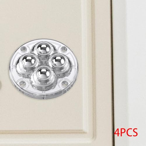 4-Pack Rotating Caster Wheels for Household Items, Black E6937