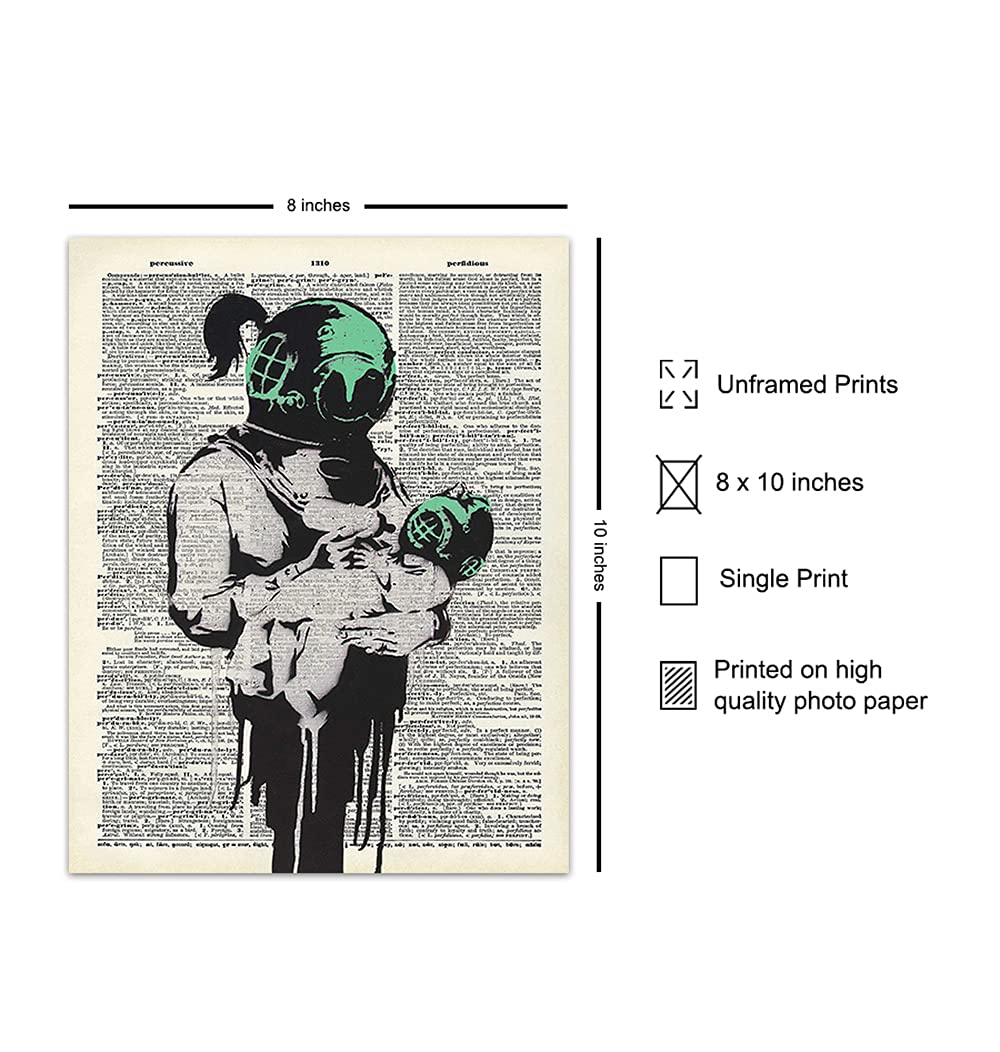 Banksy Wall Art & Decor - Banksy Poster 8x10 - Graffiti Street Art for Home, Living Room, Bedroom H32308