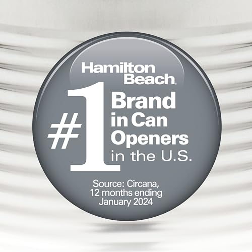 Hamilton Beach Electric Automatic Can Opener with Knife Sharpener, Stainless Steel P36042