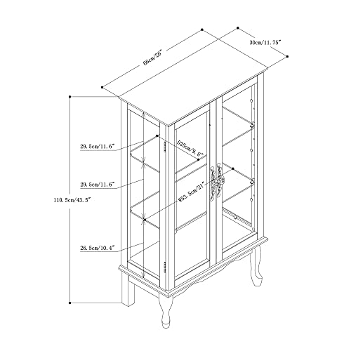 Lighted Wooden Corner Curio Cabinet with Mirrored Back Panel, Oak G380558