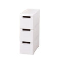 Narrow Storage Drawer Cart, Slim Bathroom Floor Cabinet with Slide Out Drawer, Storage Tower with Wheels, Plastic Storage Tower Organizer Unit for Bathroom Livng Room Kitchen Hallway Small Spaces