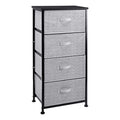 Amazon Basics Fabric 4-Drawer Storage Organizer Unit for Closet, White
