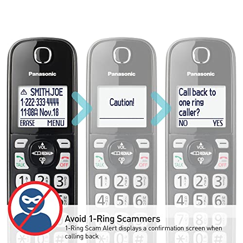 Panasonic Cordless Phone with Answering Machine, 2 Handsets - KX-TGD832M B456