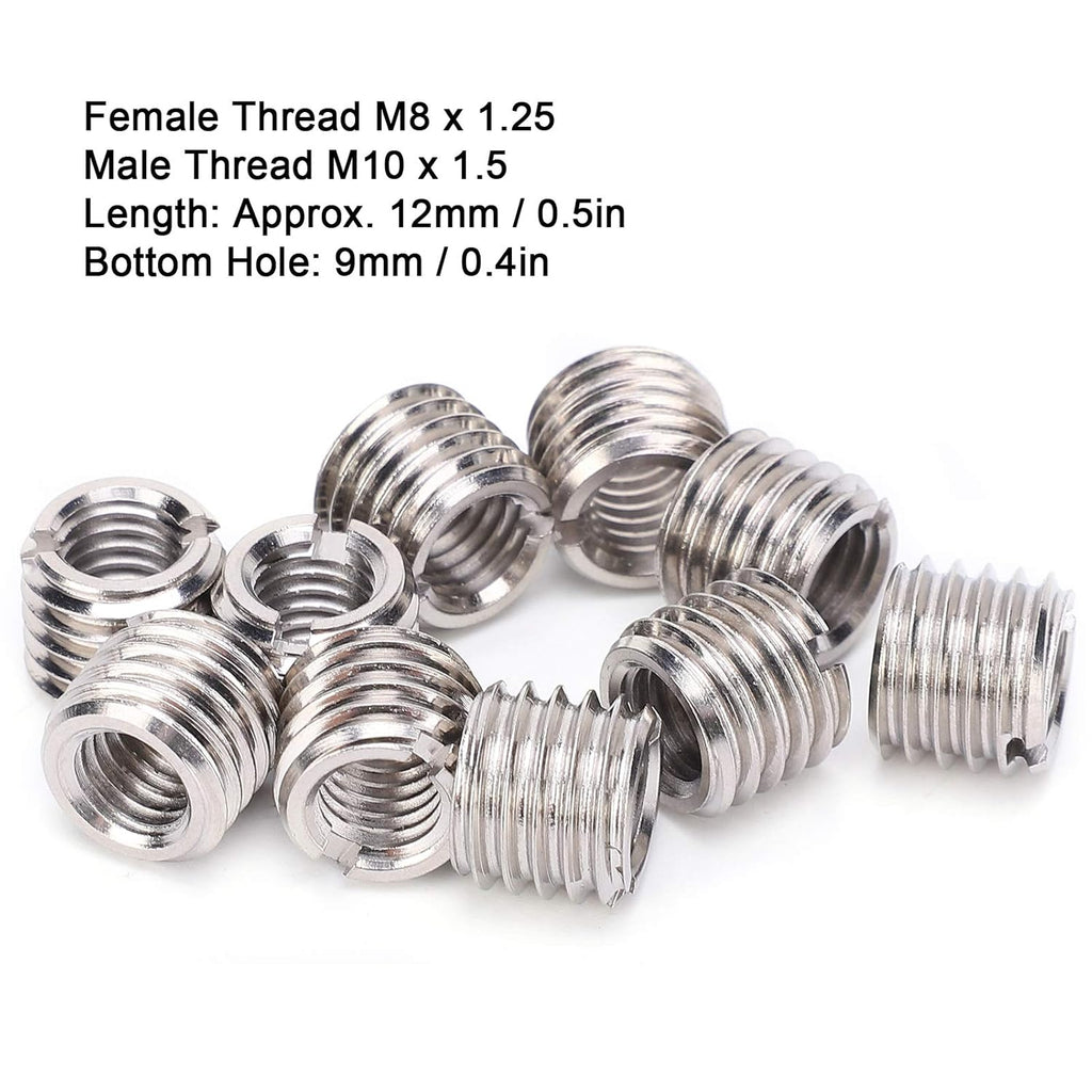 Wood Inserts Bolt 10Pcs Stainless Steel Hex Socket Furniture Screw Nut 20 x15mm K78545