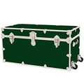 Rhino Trunk & Case XXL Leather Embossed Vinyl Trunk with Removable Wheels, College, Home & Office Storage 36"x18"x18" (Black)