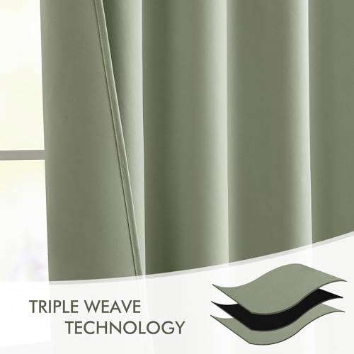 MIULEE Back Tab Blackout Curtains 84 Inch Length 2 Panels Set Cappuccino Brown D5591