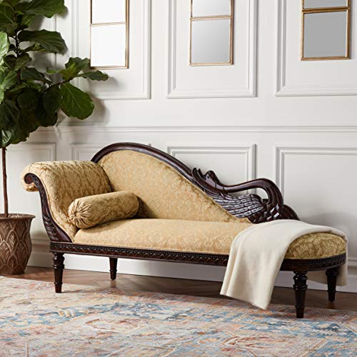 Design Toscano Swan Fainting Couch, 73", Walnut N663