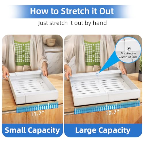 Pull Out Cabinet Organizer, Expandable Heavy Duty Slide Out Drawer for Kitchen I918