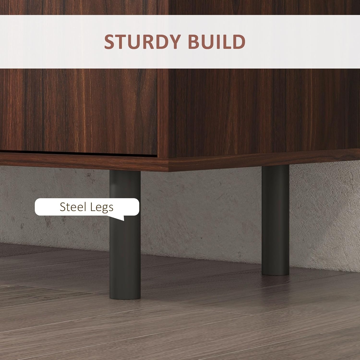 HOMCOM Sideboard Buffet Cabinet with 2 Cupboards, 3 Drawers, Brown X7695