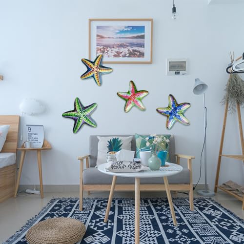 Starfish Sea Life Nautical Wall Decor Iron Ocean Star Ornament (Peach) H12249