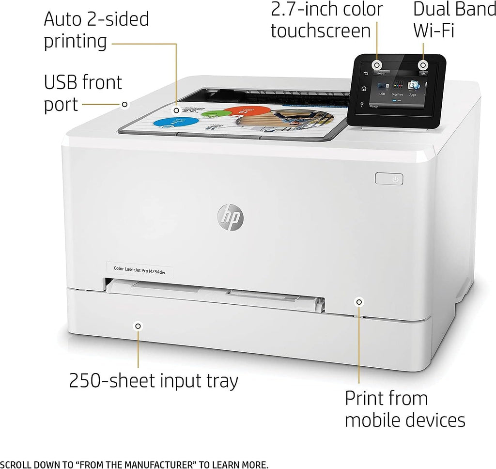 HP LaserJet Pro M254dw Wireless Color Laser Printer H527