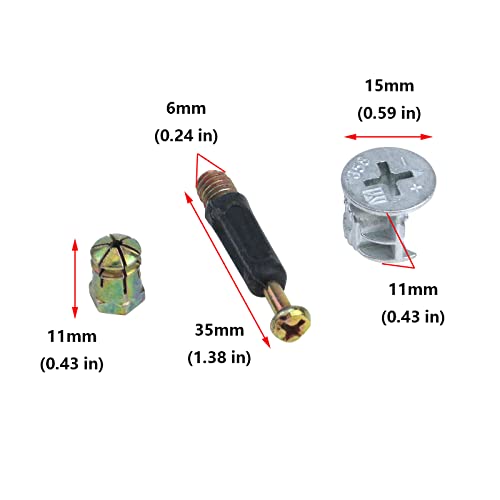 Antrader Furniture Cam Lock Connector Fittings 30 Sets I4554