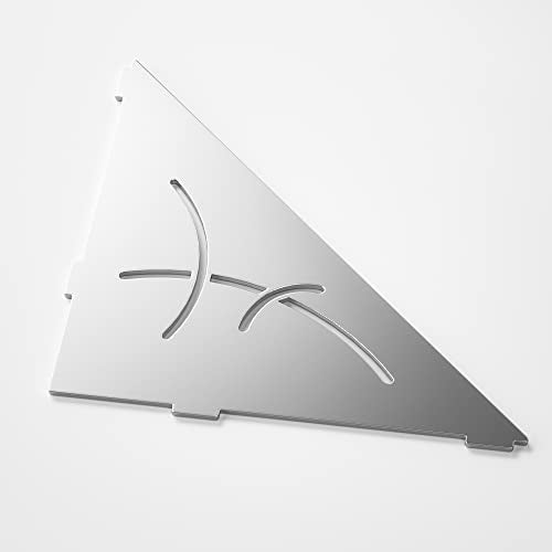 Corner Shower Shelf 10" Brushed 304 Stainless Steel Recessed Triangular H946911