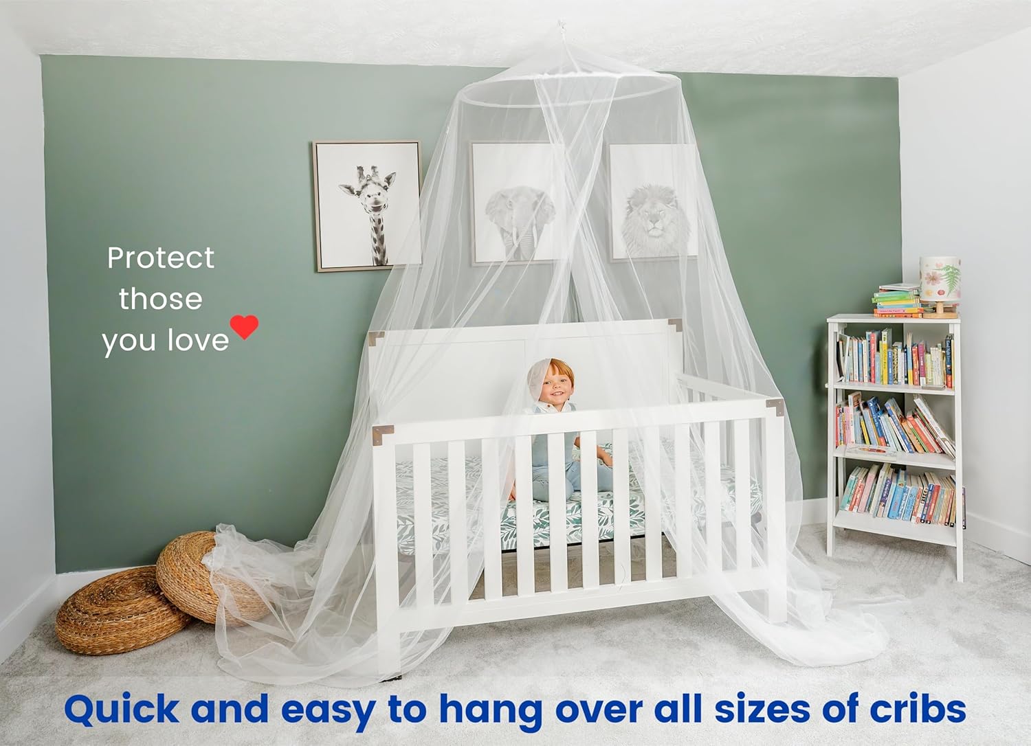 Mosquito Netting for Bed, Extra Large, Single to California King, Indoor Outdoor K684