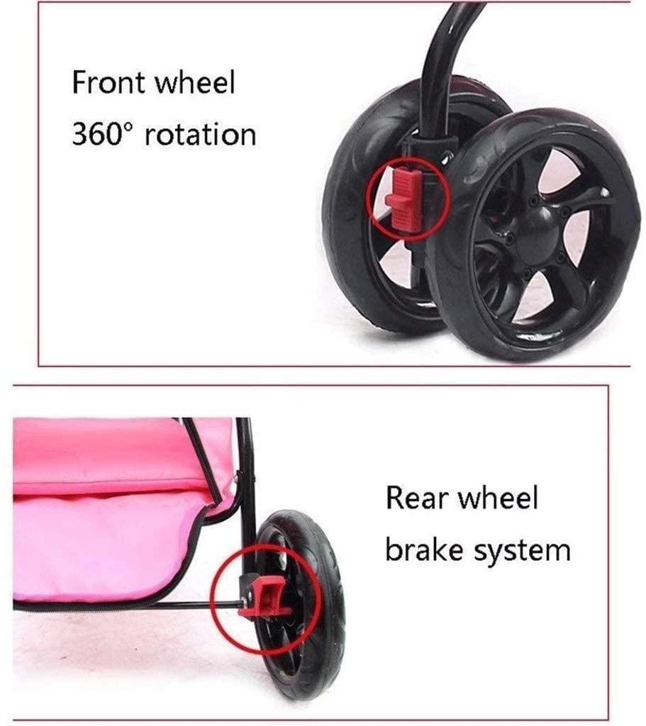 Double Dog Stroller Travel Outdoor Cart Pet Carrier F16822