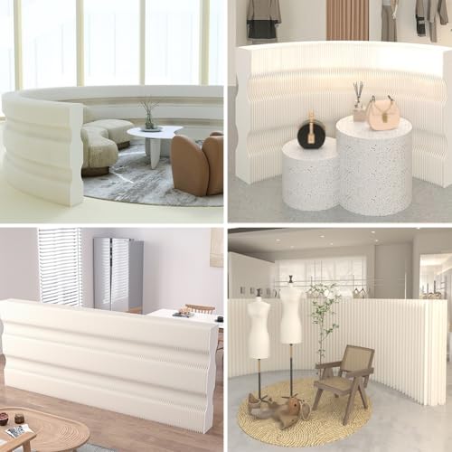 Paper Privacy Partition Folding Room Divider Beige J800