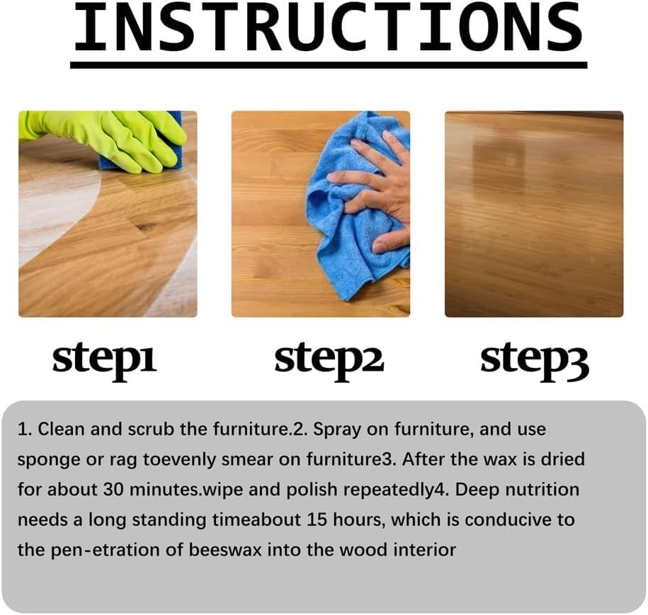KCRPM Beeswax Spray Furniture Polish, Ouhoe Wood Polish (3pcs) S2251